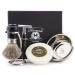 Haryali London Men's 5 Piece Shaving Set Double Edge Safety Razor with Badger Hair Shaving Brush Stand Soap and Bowl