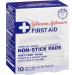 Johnson's First Aid Non Stick Easy Release Pad Small 10 Count (Pack of 1) - Buy Online on GoSupps.com