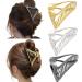 3 Pack Hair Claw Clips for Thick Hair 4in Medium Metal Hair Clips for Women Hair Claw Clips for Thin & Long Hair Triangles Claw Clips Hair Accessories for Styling and Securing Hairstyle 3 Colors
