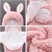 Yoolhamy Baby Swaddle Blanket with Cute Rabbit Ears for Newborns - Soft Plush Wrap Sleeping Bag for Infants - Hooded Clothes for Baby Girl Boy - Pink (0-3 Months) - Buy Online on GoSupps.com