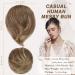 RUWISS HAARTIAL Lang Thin Tousled Updo Bun - Real Hair Hair Tie for Women | 25g Brown & Light Blonde Mix - Buy Online on GoSupps.com
