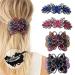 4PCS Rhinestone Flower Hair Barrette Clips - Spark Hair Barrettes for Women Bun Hair Clips with Rhinestone Clips for Thick or Thin Hair (Butterfly+Flower(Colorful))