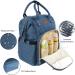 Approach Waterproof Diaper Backpack | Large Capacity Mom & Dad Bag with Stroller Belts & USB Connection - Linen Blue - Buy Online on GoSupps.com