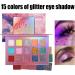 Highly Pigmented Eye Makeup Palette | 15 Colors Shimmer Kit for Eye Makeup Bright Creme Metal Sparkle Travel Eyeshadow Pallet for Women Girls Hersil - Buy Online on GoSupps.com