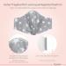 Dance Pattern Washable Cotton Masks for Kids & Adults - 2-Layer Nose Bracket & Filter Bag - Oeko-Tex Standard 100 - Gray/White - (1 Pack) - Buy Online on GoSupps.com