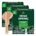 Irish Spring Deodorant Bar Soap 3.7 Oz - Classic Fresh Scent 24-Hour Odor Protection Deep Cleansing With Wooden Comb Long-Lasting Skin-Friendly Ingredients (Pack Of 3)