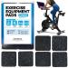 6 Pack Exercise Equipment Mat 4" x 4" x 0.5" Pads - Treadmill Mat for Carpet Protection - Protective Anti-Slip Treadmill Pad for Hardwood Floors & Carpets - Home Gym Accessories - Protect Floors