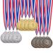 IHPUKIDI 12 Pack Gold Award Medals Olympic Style Metal Winner Medals Gold Prizes for Sports Competitions Party 2 Inches Gold Silver Bronze