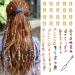 XCSJ Dreadlocks Beads Metal Hair Dreadlocks Jewellery Gold Adjustable Hair Metal Cuffs Hair Spirals Clips Beads Fletcher Hair Accessories Hair Dreadlocks Accessories for Women Men Braids 26 Pieces