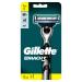 Gillette Mach3 Razor Men with Improved Moisture Strips Razor + 2 Razor Blades