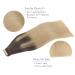 20Pcs Remy Invisible Tape Hair Extensions 55cm Balayage Chocolate Brown to Dirty Blonde - 22 Inch Silky Straight Skin Weft - Buy Online on GoSupps.com