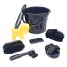 PFIFF 102361 Grooming set lockable grooming bucket filled grooming box horse care dark blue
