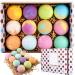 Swcandy Bath Bomb Gift Set  12 Organic Bath Bombs  Wonderful Bath Gift for Valentine s Day  Christmas for Women who Have Everything Lavender