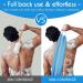 4-Piece Men's Exfoliating Back Scrubber Set - Dual Sided Washcloth with Handles for Deep Cleanse - Dark Blue - Buy Online on GoSupps.com