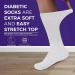 Doctor Approved Diabetic Ankle Socks | Extra Wide Cotton Quarter Socks for Big & Tall Men and Women - Size 13-15 (White) - Buy Online on GoSupps.com