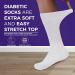 Diamond Star Diabetic Socks for Men & Women - Non-Binding Doctor Approved Crew Socks - White, 12 Pairs (Size 9-11) - Buy Online on GoSupps.com