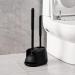 Eyliden 2-in-1 Toilet Plunger and Brush Set with Holder - Bathroom Cleaning Combo (Black) - Buy Online on GoSupps.com