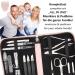 Buy Three Swords 16 pcs Manicure Pedicure Set 'Cinisello' - High-Quality Pink Synthetic Leather Nail Care Kit for Hand & Foot - Buy Online on GoSupps.com