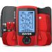 Auvon tens device with EVA carrying bag rechargeable stimulus stimulation device against pain with 24 training programs 2 channels red Tens device pain therapy 12 premium electrodes with patented design