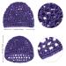 3 Pieces Soft Rayon Crochet Hair Net Snoods for Women - Black Pink Purple - Hair Cover Accessory for Sleeping - Buy Online on GoSupps.com