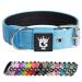 Tspro Tactical dog collar 3.3 cm wide military quality strong dog collar thick dog collar robust metal buckle dog collar blue-s (blue-s) S-neck size (adjustable 35.5cm-43cm) blue
