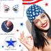 4th of July Patriotic Face Gems - 6 Piece Crystal Stars Rhinestone Eye Sticker Set - Buy Online on GoSupps.com