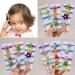 Cute 10-Part Toddler Hair Gum Set | Cartoon Flower Ponytail Holders & Elastic Rubber Bands - 6 Rainbow Colors for Girls - Buy Online on GoSupps.com