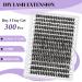 Lash Clusters DIY Individual Lashes 300 PCS False Eyelash Cluster Volume Extensions - D Curl Lash Clusters DIY Extensions at Home (50D-0.07D 9-16MIX) - Buy Online on GoSupps.com