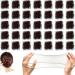 YTUGCG 35Pcs Invisible Hair Net for Woman Brown Bun Nets Reused Elastic Edge Mesh for Women Bun Hair Bun Nets for Women Girls Ballet Dancer Catering