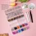 EARLMONI 7200 Pieces Rhinestones Nails Glitter Stones Colourful Rhinestones Nails Stones AB Pearls Diamonds with Tweezers and Pen Suitable for Nail DIY Design Nail Jewellery - Buy Online on GoSupps.com