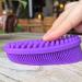 Premium Soft Silicone Sensory Brush for Kids with Autism - 2-in-1 Body Scrubber for Sensory Room & Occupational Therapy - Oval Purple - Buy Online on GoSupps.com