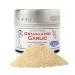 Granulated Garlic - Non GMO - Hand-Packed In Magnetic Tins - Sustainably Sourced - Grown in USA - All Natural - Not Irradiated - Crafted By Gustus Vitae - 2.2 Oz Net Weight