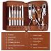 FAMILIFE Professional 11-in-1 Manicure Set with Brown Leather Travel Case - Stainless Steel Nail Clippers & Pedicure Tools Kit for Men - Luxury Grooming Gift - Buy Online on GoSupps.com