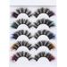 Focipeysa Colored Fluffy Mink Eyelashes - 8D Dramatic Wispy Lashes C Curl - 5 Color Mixed False Eyelashes - Pink Orange Purple Green Blue - Buy Online on GoSupps.com
