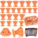 40 pieces of silicone curlers overnight big magic curler hair curly winder without heat hair curler for long short hair (orange)