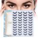 20 Pairs False Eyelashes Natural Faux Mink | Natural Look|100% Handmade|Reusable| Fluffy Volume Long Thick Lashes |12mm 20 Pair (Pack of 1)