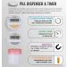 Portable Pill Organizer Dispenser with Smart Timer Cap for Medication  Supplements and Vitamins. Perfect for Travel or Home Use. - Buy Online on GoSupps.com
