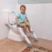 Dreambaby Step-Up Potty Training Toilet Topper - 2-Level Adjustable - Grey/White - Model L6016