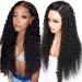 Deep Curly Wear And Go Glueless Wig Human Hair Pre Cut Lace for Beginners 180 Density 5X5 Closure Glueless Lace Human Hair Wig For Black Women Brazilian Lace Front Wigs Human Hair Pre Plucked 26 Inch 26 Inch Deep Curly 5X5 Glueless Wig