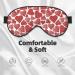 Buy Hearts Print Sleep Eye Mask - Soft Eyeshade with Elastic Strap for Comfortable Night Sleeping & Travel - Buy Online on GoSupps.com