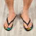 Mnsruu Tropical Coconut Palm Blossom Flip Flops - XXL Multi-Color Sandals for Men & Women | Perfect for Home Hotel Spa & Travel - Buy Online on GoSupps.com