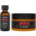 Live Bearded: Beard Oil and Beard Butter Grooming Kit - American - All-Natural Ingredients with Shea Butter Argan Oil Jojoba Oil and More - Beard Growth Support - Made in The USA American - Cedar Pine Vetiver Bergamot