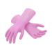 VGO ... 1 pair of household gloves with food cleaning gloves made of TPE latex -free super -thick slide -resistant washing gloves for kitchen bathroom garden no rubber hunt (TP1117 (pink XL (1 Pack)) XL (Pack) Rosa
