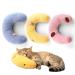 Homelifthub Pillows for Indoor Cats Fluffy Cat Bed Pillow Cute Rabbit Pillows for Blanket and Carrier 3Pack(Pink&Blue&Yellow)