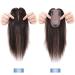 Clip-In Real Hair Extensions & Toppers | 130% Density Dark Brown Hair Pieces for Women - 30cm 38g - Buy Online on GoSupps.com
