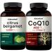 NatureBell CoQ10 400mg Capsules with Omega 3 Fatty Acids & Citrus Bergamot Veggie Capsules 5,000 mg Equivalent Bundle Pack | Stable High Absorption Form | High Antioxidant Level