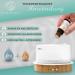 Qidosha Aroma Diffuser Tadasana | FAZ Test Winner Design 12/2023 | Premium Essential Oil Diffuser with Real Wood Base & Ceramic Hood | 10 Hours Operation | Warm-White Light - Buy Online on GoSupps.com