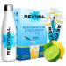 Revival Rapid Rehydration Start Pack - 500ml Steel Water Bottle With 1 x 6 Packs Electrolytes Powder Sachts - Lemon Lemon