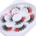 Colored Fluffy Mink False Eyelashes - Dramatic Long Red Strip Fake Lashes for Christmas - A-Rad Lashes - Buy Online on GoSupps.com