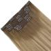 Shop Moresoo Real Hair Extensions Clip - Light Brown Remy Clip-In Extensions #8/22/8 | 5PCs 80g 30cm - Premium Quality! - Buy Online on GoSupps.com